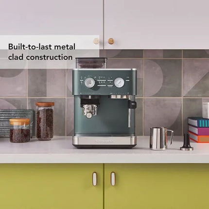 KitchenAid Ημιαυτόματη Μηχανή Espresso 15bar με Ενσωματωμένο Μύλο και Αντλία 5KES6551BJP Juniper