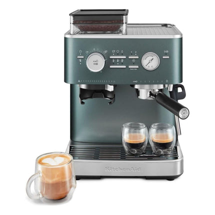 KitchenAid Ημιαυτόματη Μηχανή Espresso 15bar με Μύλο Άλεσης, Δοχείο Κόκκων και 15+7 Ρυθμίσεις 5KES6551BJP Juniper