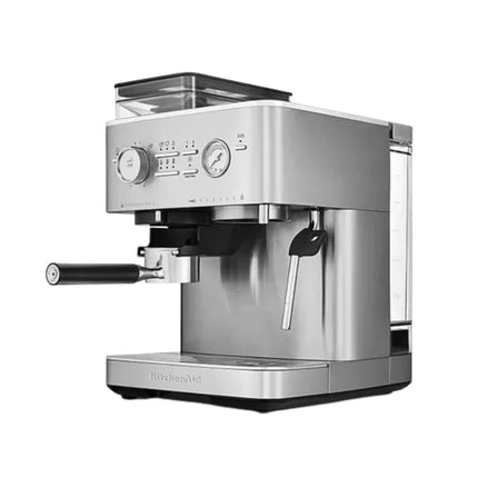 KitchenAid Ημιαυτόματη Μηχανή Espresso 15bar με Μύλο Άλεσης, Δοχείο Νερού και 15+7 Ρυθμίσεις 5KES6551BSX Inox