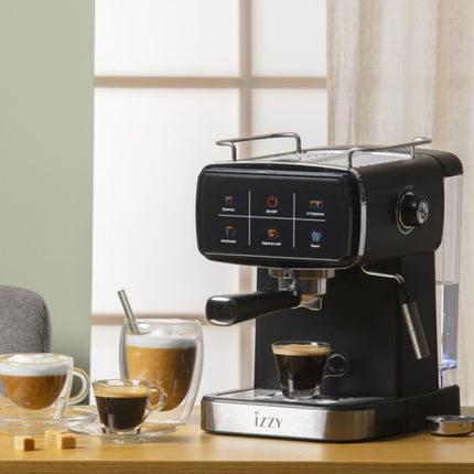 IZZY Ημιαυτόματη Μηχανή Espresso Dolce 1500W 20 Bar με Cold Brew & Ακροφύσιο Ατμού IZ-6021