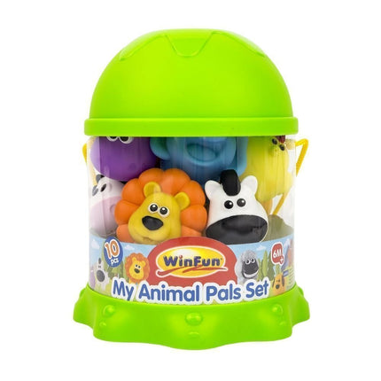WinFun Σετ 10 Μικρά Χαρούμενα και Πολύχρωμα Ζωάκια Ζούγκλας 6+ Μηνών