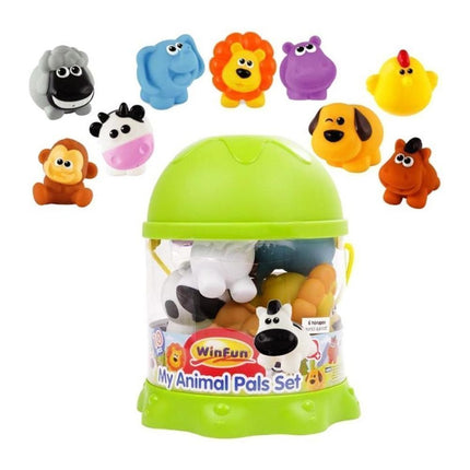 WinFun Σετ 10 Μικρά Χαρούμενα και Πολύχρωμα Ζωάκια Ζούγκλας 6+ Μηνών