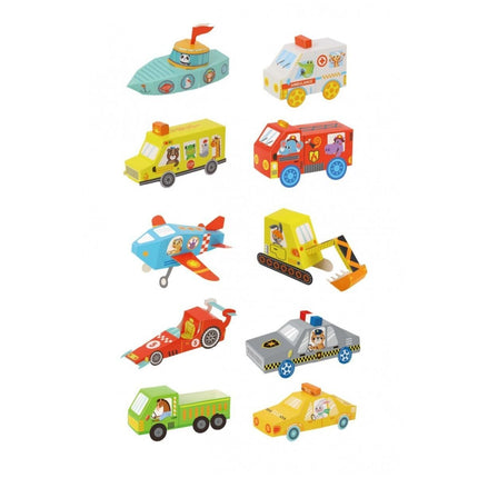 Tooky Toy Σετ Δημιουργίας Οριγκάμι 3D Οχήματα LT030 3+ Ετών