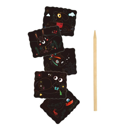 Tooky Toy Scratch Art Ζώα Σετ Δημιουργικής Ζωγραφικής LT036 3+ Ετών