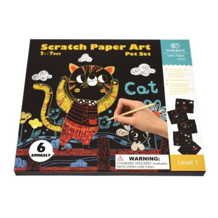 Tooky Toy Scratch Art Ζώα Σετ Δημιουργικής Ζωγραφικής LT036 3+ Ετών
