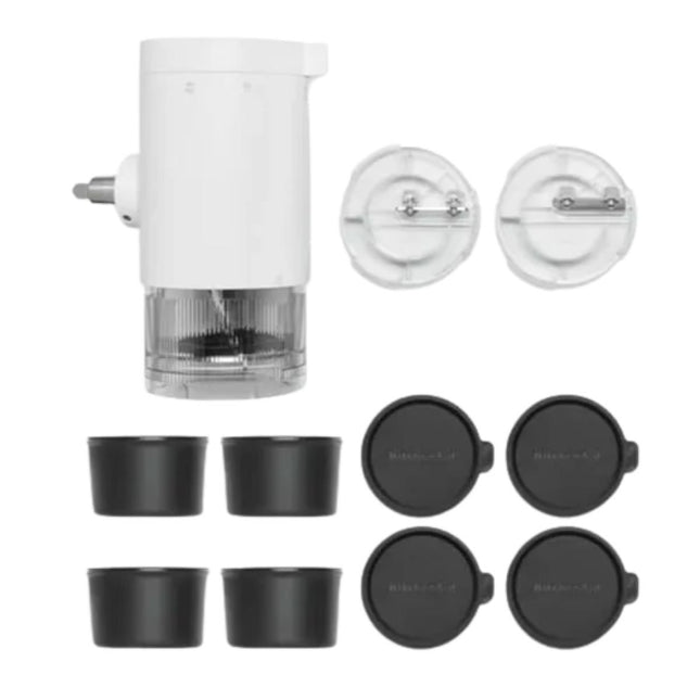 KitchenAid Εξάρτημα για Τριμμένο Πάγο με 2 Λεπίδες και 4 Φόρμες 5KSMSIA Λευκό