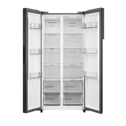 Midea Ψυγείο Side by Side 460L Inverter Total No Frost Quattro με Dual Cooling & WiFi MSmartHome, Μαύρο MDRS619FIE28