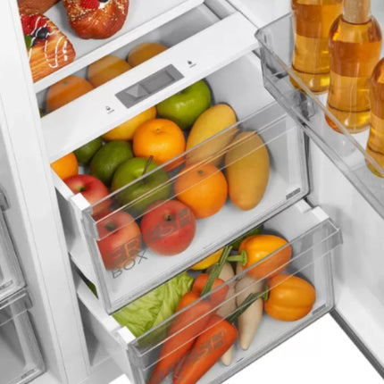 Midea Ψυγείο Side by Side 460L Inverter Total No Frost Quattro με Dual Cooling & WiFi MSmartHome, Μαύρο MDRS619FIE28