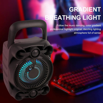 Sing-E Φορητό Ηχείο Bluetooth 4″ με Super Bass, LED Φωτισμό, με Βάση Κινητού και Χειρολαβή Μεταφοράς ZQS1497