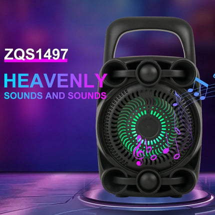 Sing-E Φορητό Ηχείο Bluetooth 4″ με Super Bass, LED Φωτισμό, με Βάση Κινητού και Χειρολαβή Μεταφοράς ZQS1497