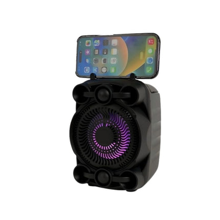 Sing-E Φορητό Ηχείο Bluetooth 4″ με Super Bass, LED Φωτισμό, με Βάση Κινητού και Χειρολαβή Μεταφοράς ZQS1497