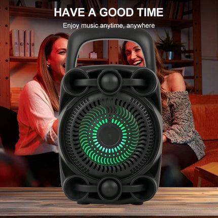 Sing-E Φορητό Ηχείο Bluetooth 4″ με Super Bass, LED Φωτισμό, με Βάση Κινητού και Χειρολαβή Μεταφοράς ZQS1497