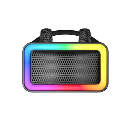 Sing-E Φορητό Ηχείο Bluetooth 4″ με LED Φωτισμό, 2 Ασύρματα Μικρόφωνα & Super Bass, ZQS1491W