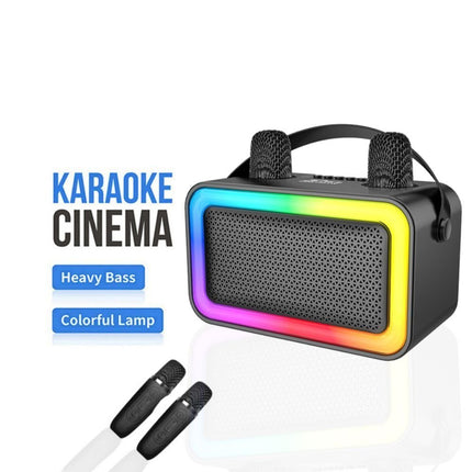 Sing-E Φορητό Ηχείο Bluetooth 4″ με LED Φωτισμό, 2 Ασύρματα Μικρόφωνα & Super Bass, ZQS1491W