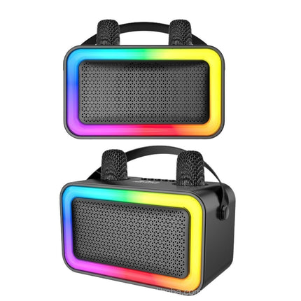 Sing-E Φορητό Ηχείο Bluetooth 4″ με LED Φωτισμό, 2 Ασύρματα Μικρόφωνα & Super Bass, ZQS1491W