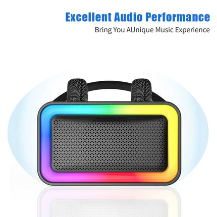 Sing-E Φορητό Ηχείο Bluetooth 4″ με LED Φωτισμό, 2 Ασύρματα Μικρόφωνα & Super Bass, ZQS1491W