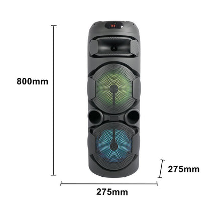SING-E ZQS2801 Φορητό Ηχείο Karaoke & DJ με Echo Λειτουργία, RGB LED Φωτισμό, Bluetooth 5.0, Ενσωματωμένο Μικρόφωνο & Τηλεχειριστήριο Ιδανικό για Πάρτι & Εξωτερική Χρήση
