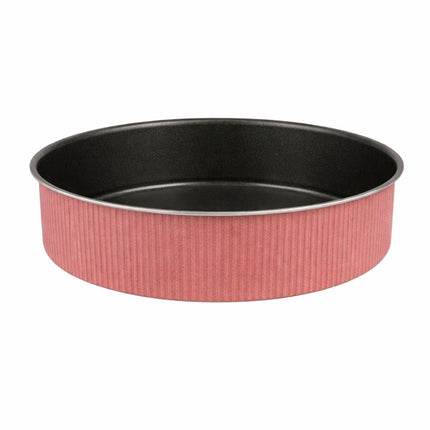 CROWN Στρογγυλό Σινί 28x8cm με Αντικολλητική Επίστρωση Κόκκινο