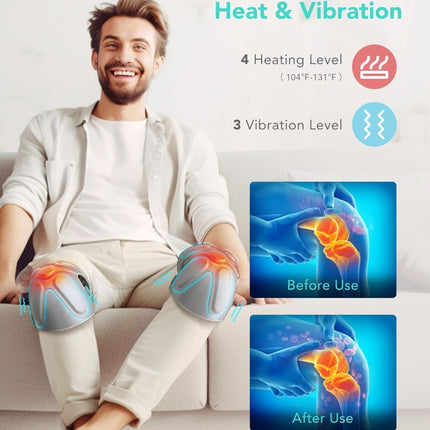 SKG W3 Pro Vibration & Heat Knee Massager – Εργονομικό Μασάζ με Δόνηση & Θερμότητα για Ανακούφιση Γονάτων