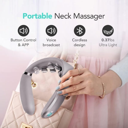 SKG G7 Pro Neck Massager Αυχένα – Δόνηση, Θερμότητα, Ροή Εφαρμογής και Επαναφορτιζόμενο για Βαθιά Ανακούφιση