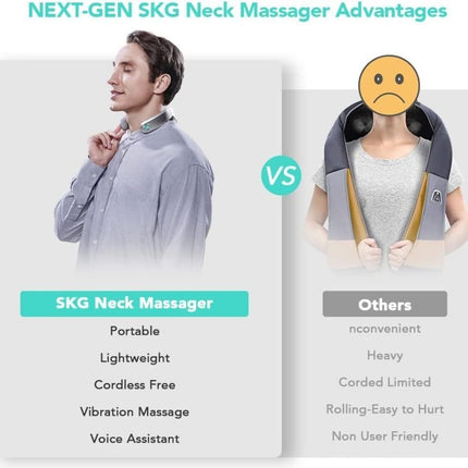 SKG G7 Pro Neck Massager Αυχένα – Δόνηση, Θερμότητα, Ροή Εφαρμογής και Επαναφορτιζόμενο για Βαθιά Ανακούφιση