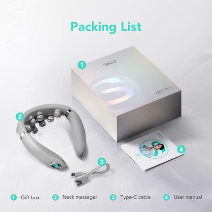 SKG G7 Pro Neck Massager Αυχένα – Δόνηση, Θερμότητα, Ροή Εφαρμογής και Επαναφορτιζόμενο για Βαθιά Ανακούφιση