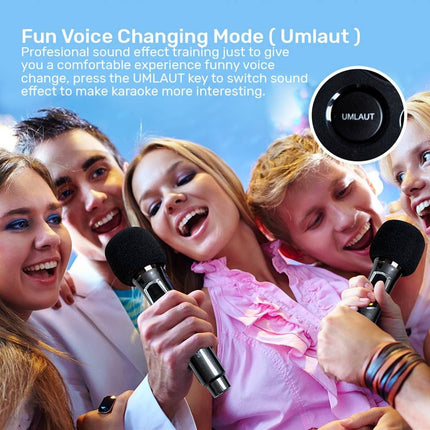 SonicGear AudioXPro800HD Φορητό Karaoke Ηχείο 2 x 8″ με Voice Changer & 2 Ασύρματα Μικρόφωνα