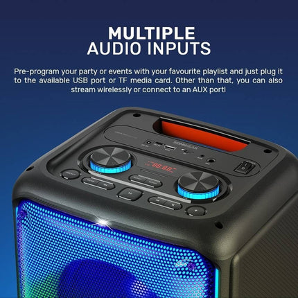 SonicGear AudioXPro800HD Φορητό Karaoke Ηχείο 2 x 8″ με Voice Changer & 2 Ασύρματα Μικρόφωνα