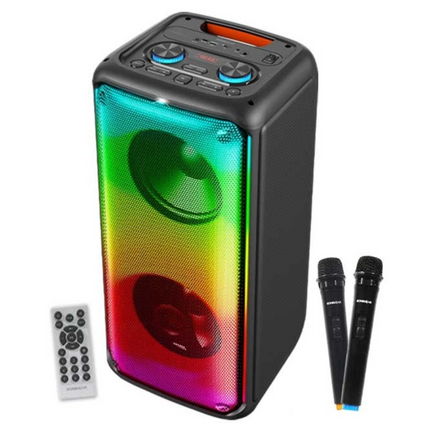 SonicGear AudioXPro800HD Φορητό Karaoke Ηχείο 2 x 8″ με Voice Changer & 2 Ασύρματα Μικρόφωνα