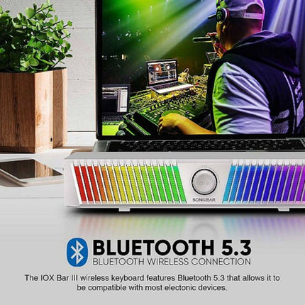 SonicGear iOX Bar III Bluetooth Soundbar 10W με RGB Φωτισμό & USB Τροφοδοσία Λευκό