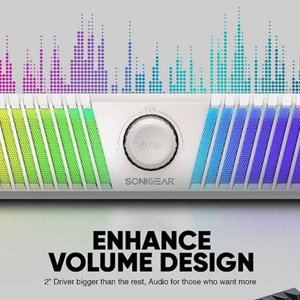 SonicGear iOX Bar III Bluetooth Soundbar 10W με RGB Φωτισμό & USB Τροφοδοσία Λευκό