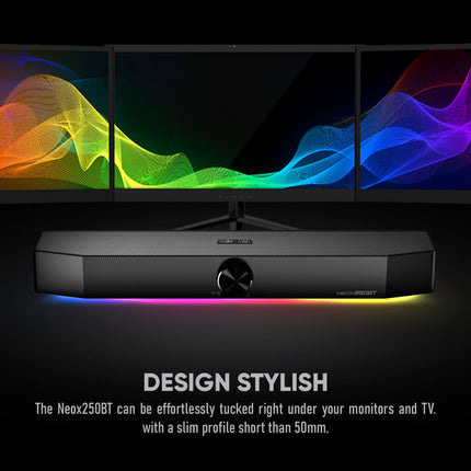 SonicGear NEOX 250BT Bluetooth Soundbar 20W με RGB Φωτισμό & USB Τροφοδοσία Μαύρο