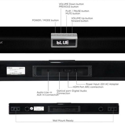 SonicGear SonicBar 5300BT Soundbar 140W με Ασύρματο Subwoofer, Bluetooth & HDMI ARC