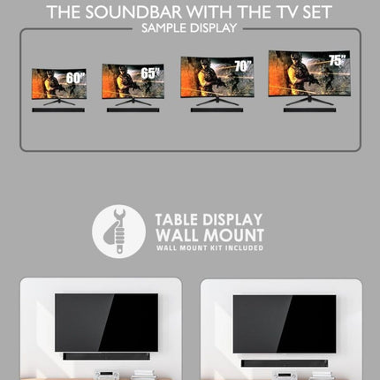 SonicGear BT-5500 Soundbar 160W με Ασύρματο Subwoofer, Bluetooth, HDMI ARC & FM Radio