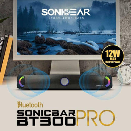 SonicGear SonicBar BT300 Pro Φορητή Bluetooth Soundbar με FM Radio, RGB Φωτισμό & SD Card