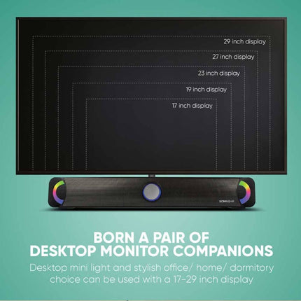 SonicGear SonicBar BT300 Pro Φορητή Bluetooth Soundbar με FM Radio, RGB Φωτισμό & SD Card