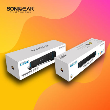 SonicGear SonicBar U200 USB Soundbar 20W με RGB Φωτισμό & Volume Controller Μαύρο
