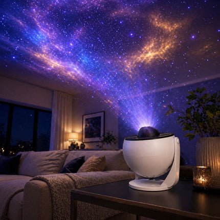 Galaxy Αστρικός Περιστρεφόμενος Προβολέας με 12 Δίσκους LED HD