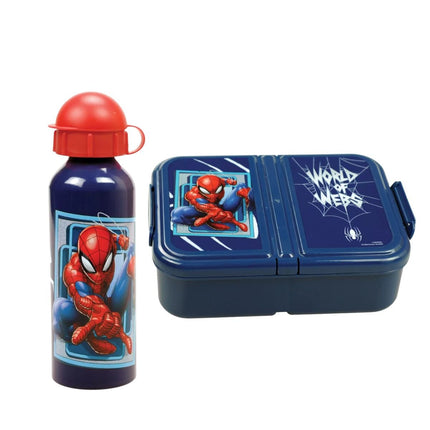Marvel Spiderman Lunch Σετ με Φαγητοδοχείο & Παγούρι Αλουμινίου 520ml 4+ Ετών