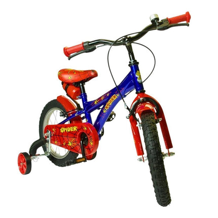Ποδήλατο Spider σε Μπλέ/Κόκκινο Χρώμα με Βοηθητικές Ρόδες 16″ για Ατέλειωτες Βόλτες 53167, 4-6 ετών