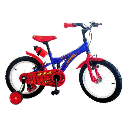Ποδήλατο Spider σε Μπλέ/Κόκκινο Χρώμα με Βοηθητικές Ρόδες 14″ για Ατέλειωτες Βόλτες 53143, 3-5 ετών