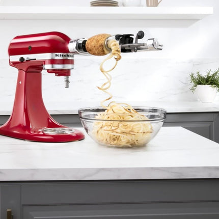 KitchenAid Σπιράλ Κόφτης για Ξεφλούδισμα, Αφαίρεση Πυρήνα και Κοπή Φρούτων και Λαχανικών 5KSM1APC