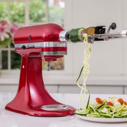 KitchenAid Σπιράλ Κόφτης για Ξεφλούδισμα, Αφαίρεση Πυρήνα και Κοπή Φρούτων και Λαχανικών 5KSM1APC