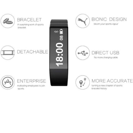 SmartWatch SmartBand VIDONN X6S με Οθόνη Αφής OLED, Βηματόμετρο, Bluetooth 4.0, Ειδοποίηση Κλήσεων/SMS Μπλε