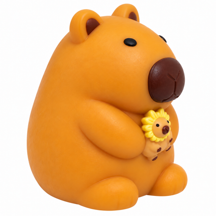 Squishy Capybara 3D Μαλακό Παιχνίδι Αντιστρές  9 x 8 cm Καφέ, 3+Ετών