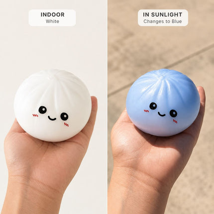 Squishy Dumpling Large Surprise 8.5cm που Αλλάζει Χρώμα στο Φως  Αντιστρές Παιχνίδι Έκπληξη σε Κουτάκι 1 Τεμάχιο  3+ Ετών Άσπρο/Διάφορα Χρώματα