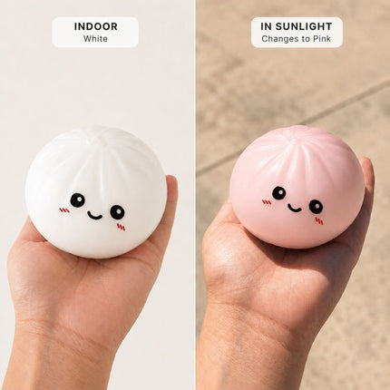 Squishy Dumpling Large Surprise 8.5cm που Αλλάζει Χρώμα στο Φως  Αντιστρές Παιχνίδι Έκπληξη σε Κουτάκι 1 Τεμάχιο  3+ Ετών Άσπρο/Διάφορα Χρώματα