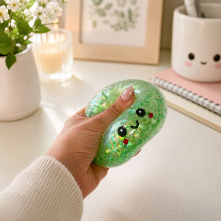 Squishy Glitter Dumpling Large Surprise 8.5cm Αντιστρές Παιχνίδι Έκπληξη σε Κουτάκι 1 Τεμάχιο 3+ Ετών σε Διάφορα Χρώματα