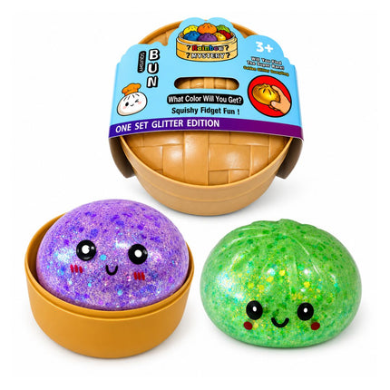 Squishy Glitter Dumpling Large Surprise 8.5cm Αντιστρές Παιχνίδι Έκπληξη σε Κουτάκι 1 Τεμάχιο 3+ Ετών σε Διάφορα Χρώματα