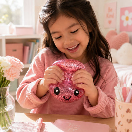 Squishy Glitter Lightup Dumpling Large Surprise 8.5cm Αντιστρές Παιχνίδι Έκπληξη σε Κουτάκι 1 Τεμάχιο 3+ Ετών σε Διάφορα Χρώματα